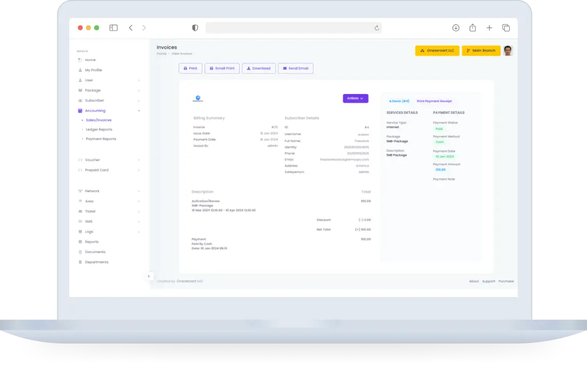 Billing and Invoicing