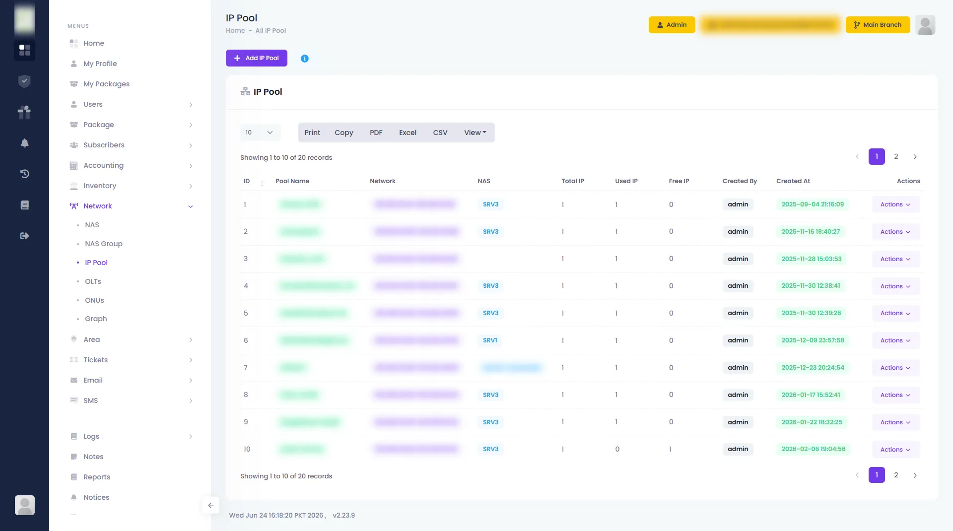 Ip Pool — Zal Ultra ISP CRM