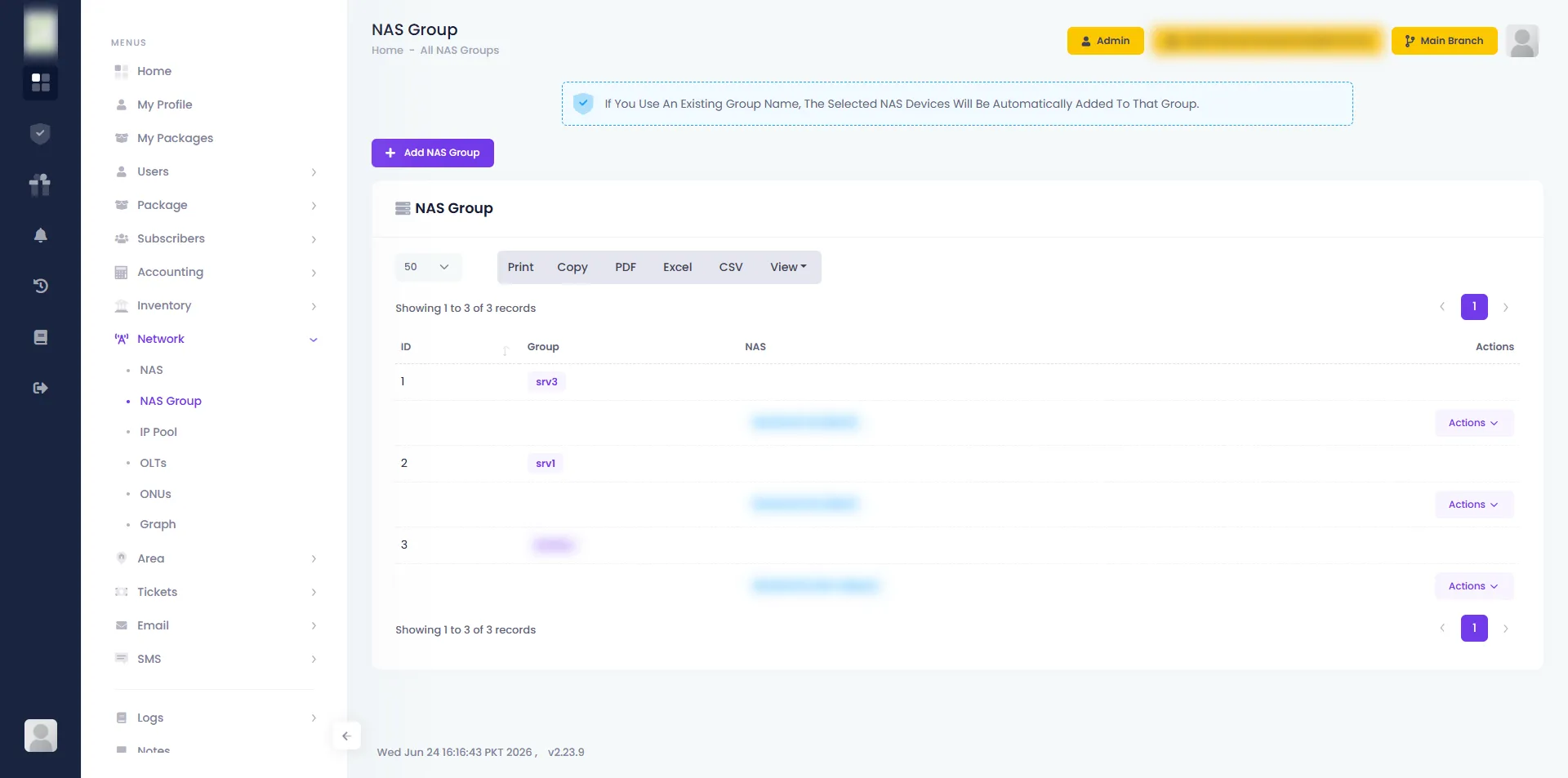 Nas Group — Zal Ultra ISP CRM