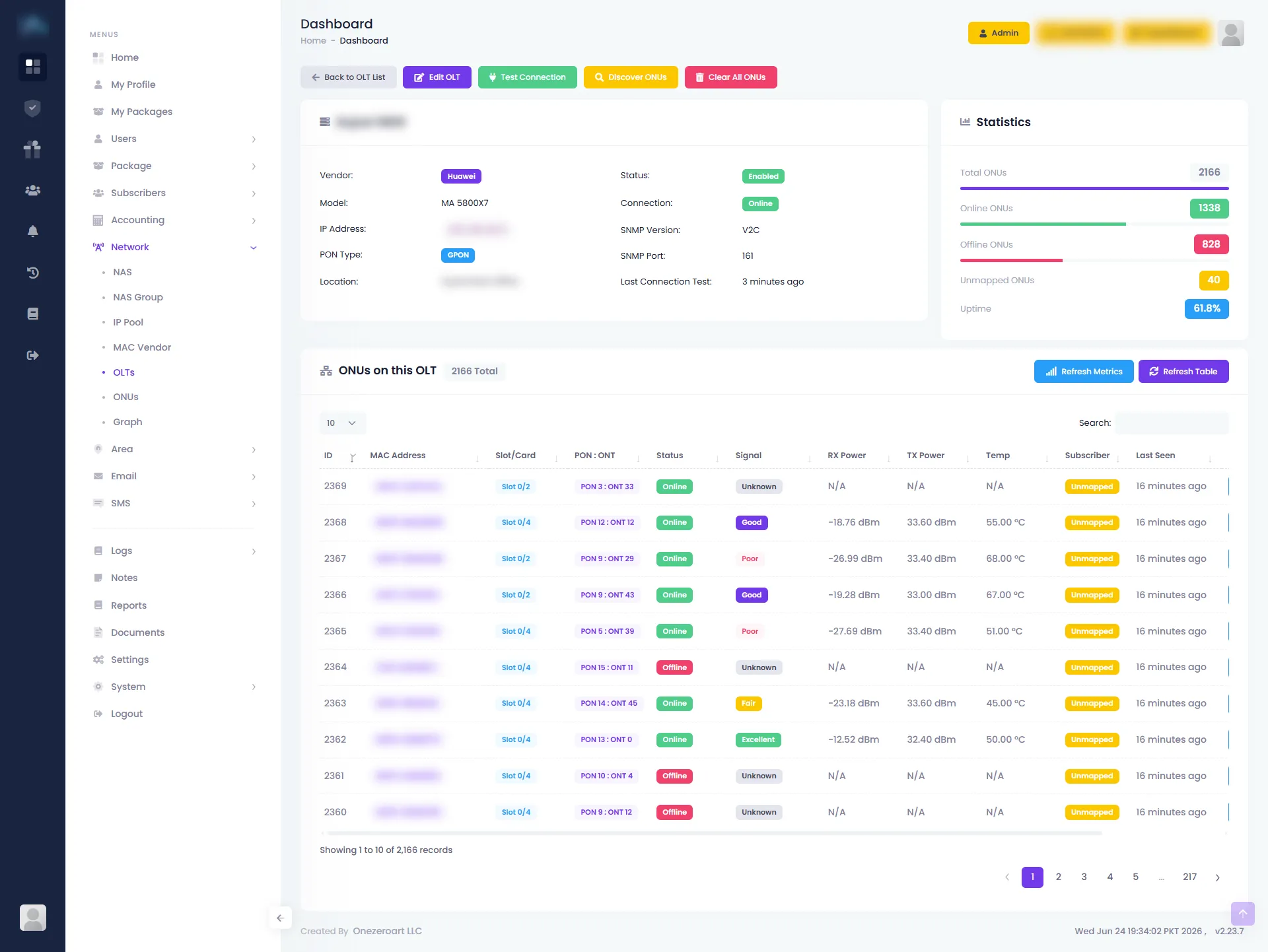 Olt — Zal Ultra ISP CRM