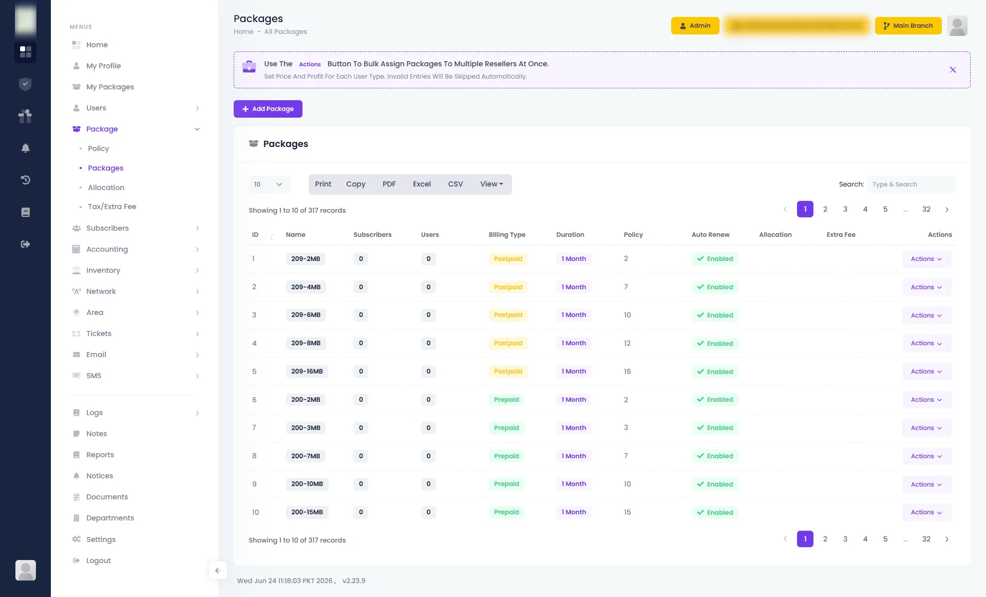 Package — Zal Ultra ISP CRM