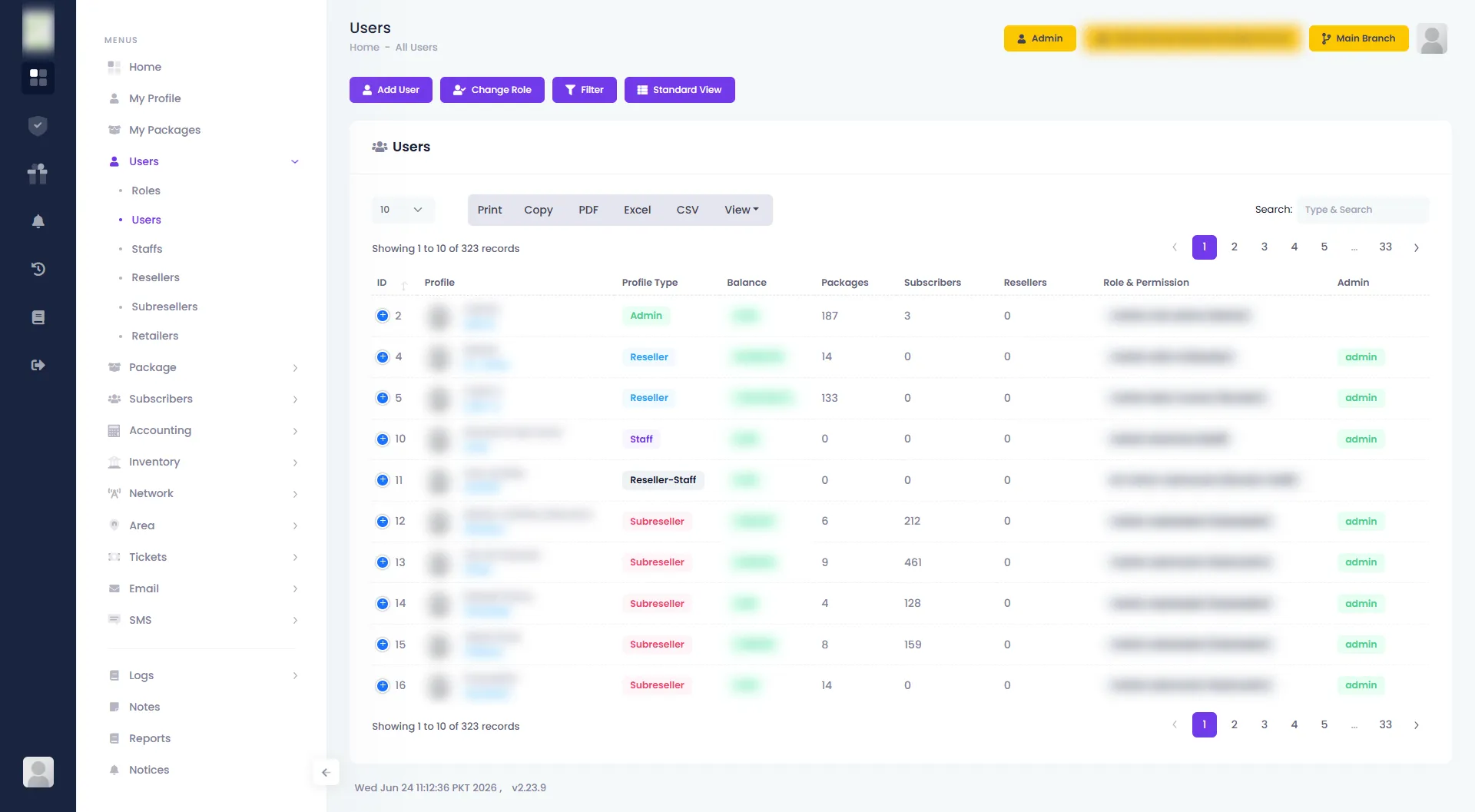 Users — Zal Ultra ISP CRM