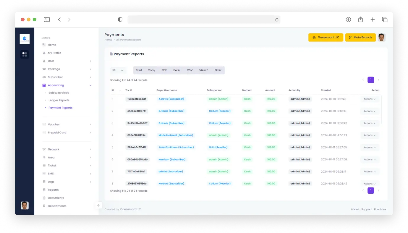 Payment Report